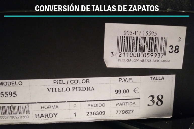 Manifiesto Descriptivo anfitrión CONVERSIÓN DE TALLAS DE ZAPATOS - Gema Vicedo